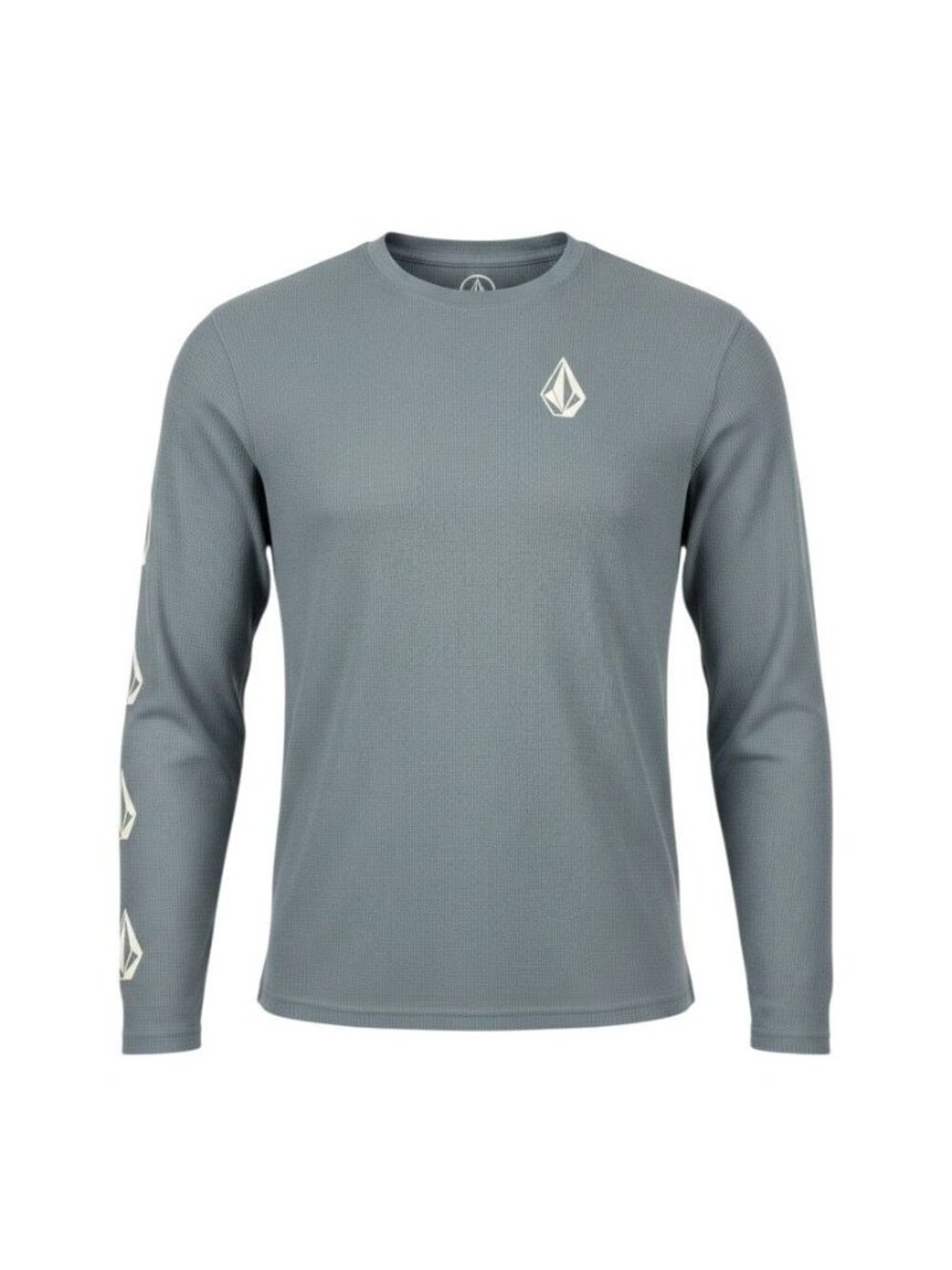 Volcom Mens Long Sleeve Thermal Shirt Blue Size L